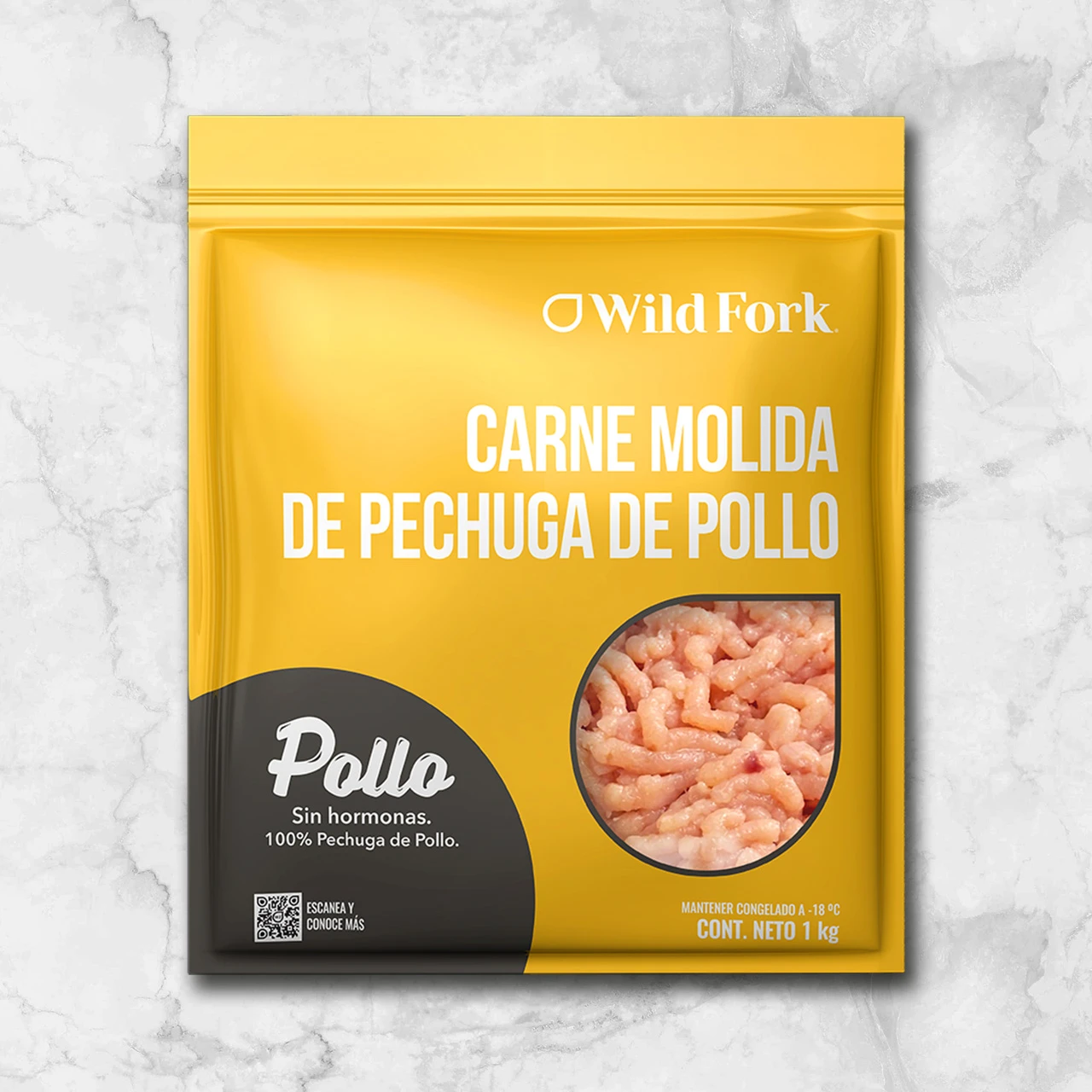 82010 wfmex Packaged Carne molida de pollo IQF Aves