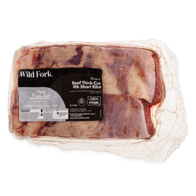 1412 WF PACKAGED USDA Prime Bone-In Beef Thick-Cut Short Ribs Beef