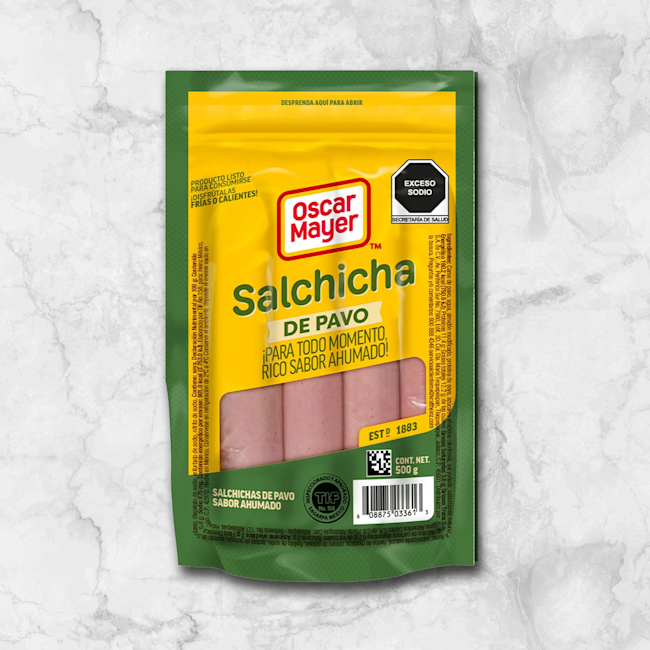 82443 WFMex Packaged SALCHICHA DE PAVO OSCAR MAYER 500G Acompañamientos