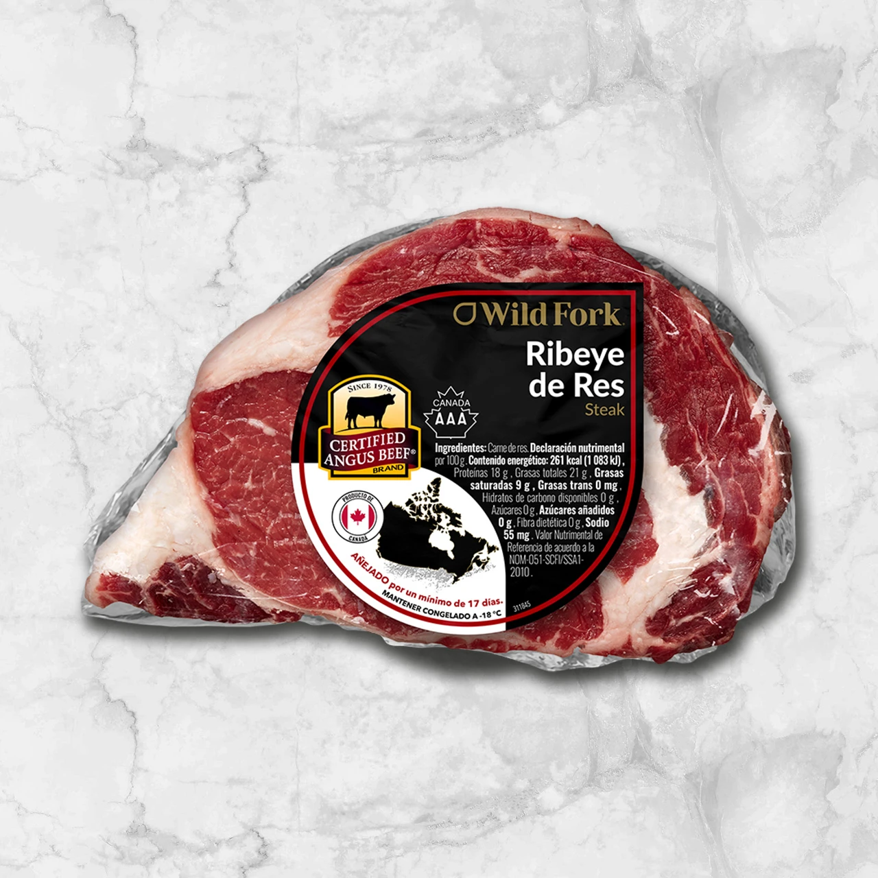 81845 Ribeye de Res Steak Canadiense Certified Angus Beef image 2