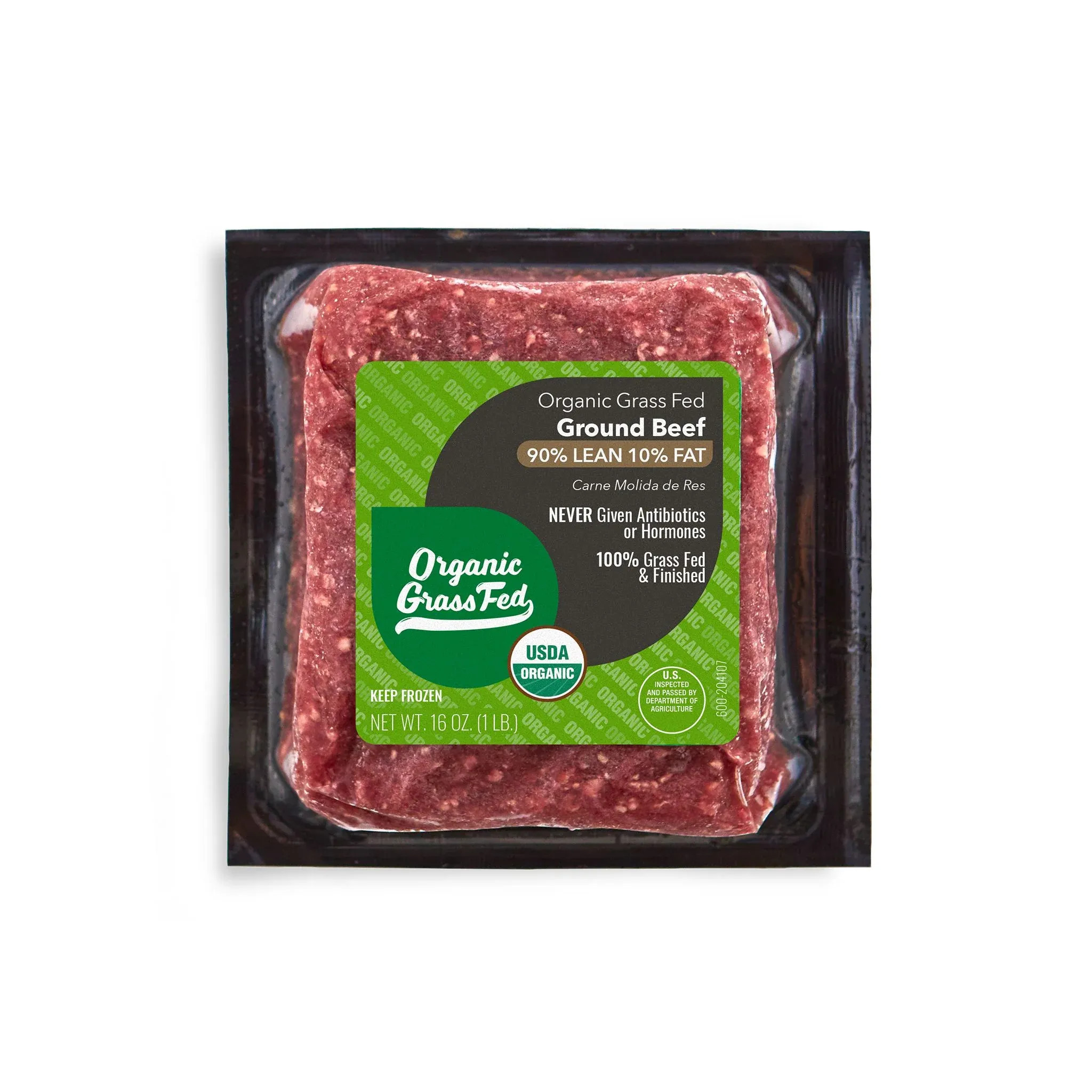 2609WF PACKAGED Organic Ground Beef 90- Lean - 1 LB BEEF