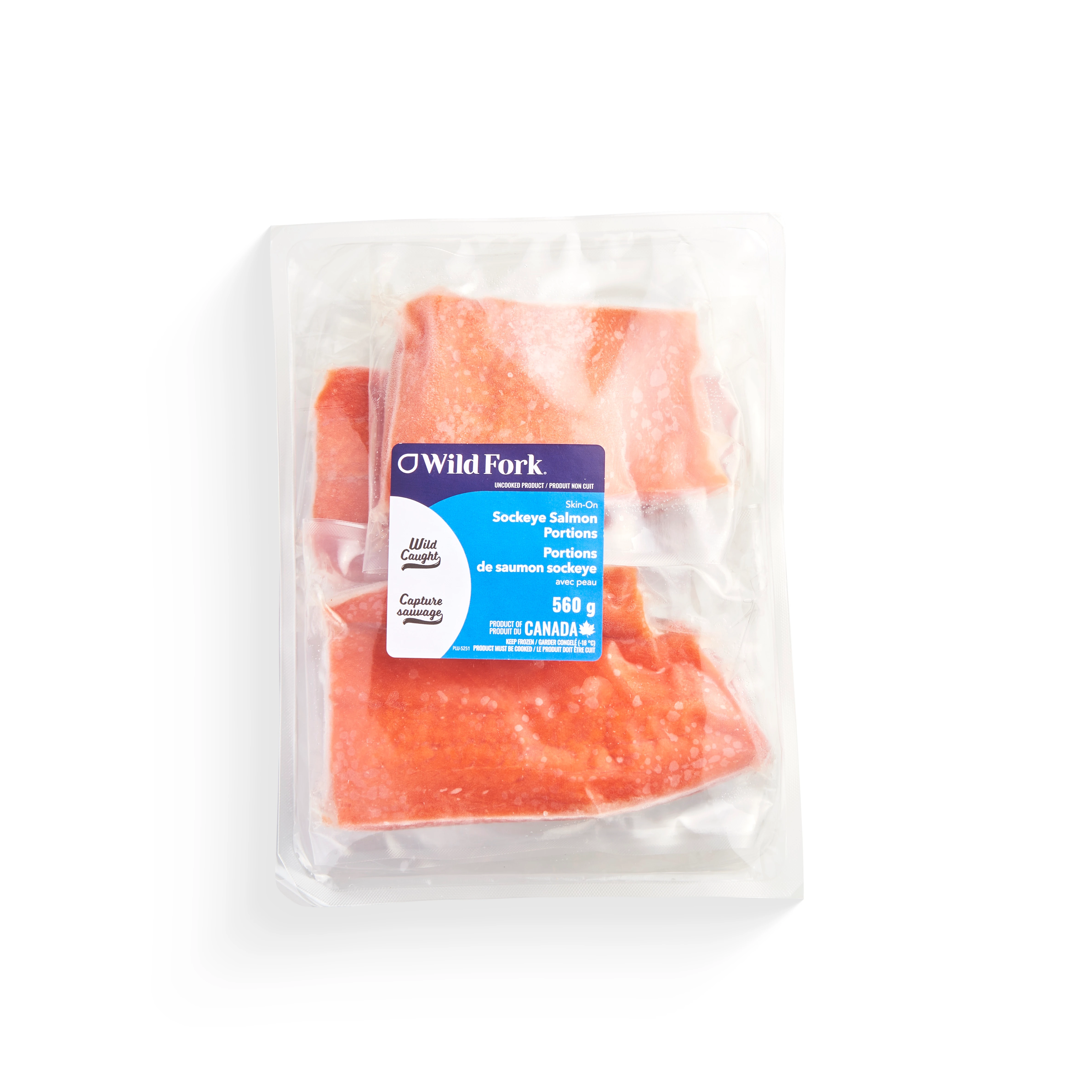 WFC 5251 Seafood Sockeye Salmon SkinOn Portions PD