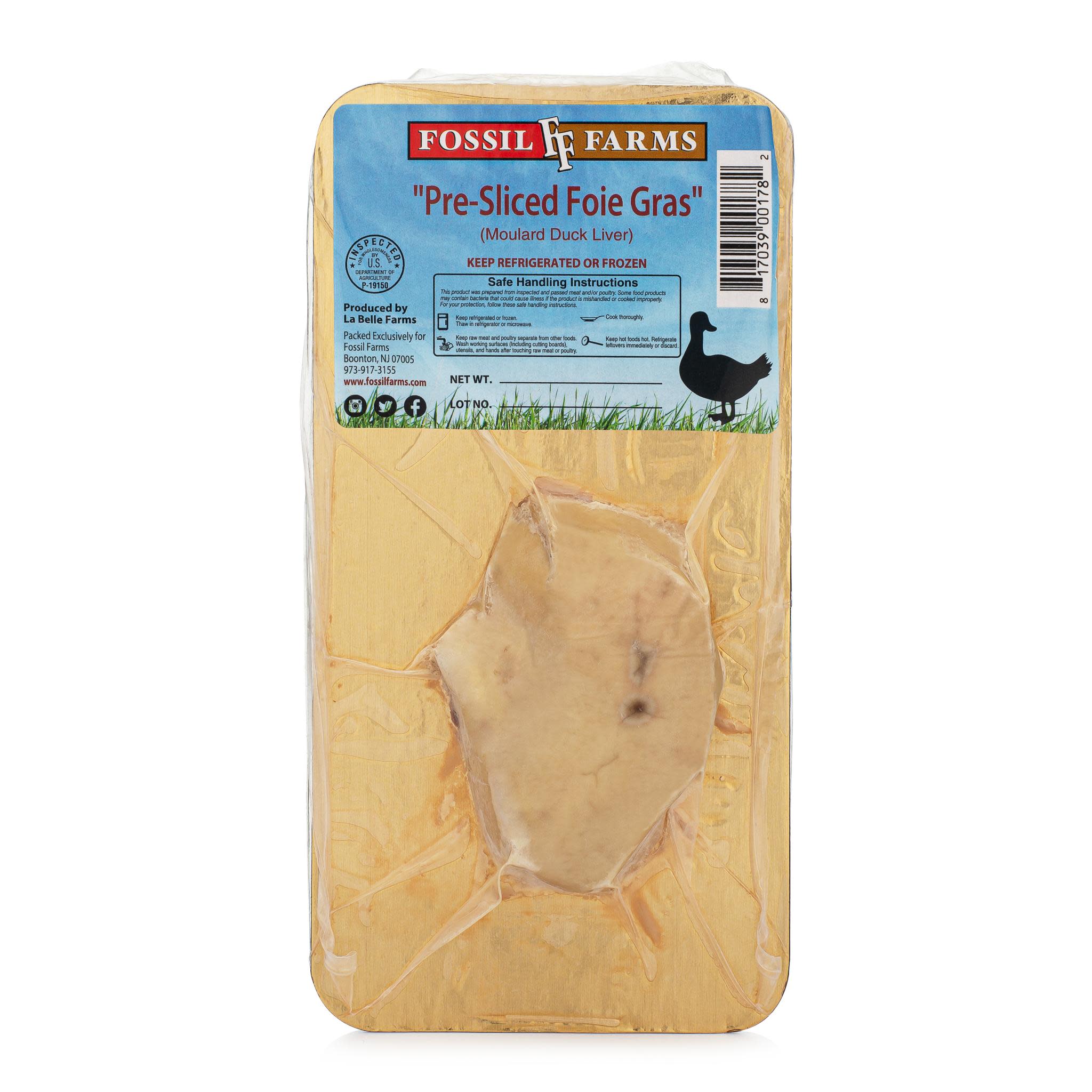 5714 WF PACKAGED Pre-Sliced Duck Foie Gras Specialty Meat