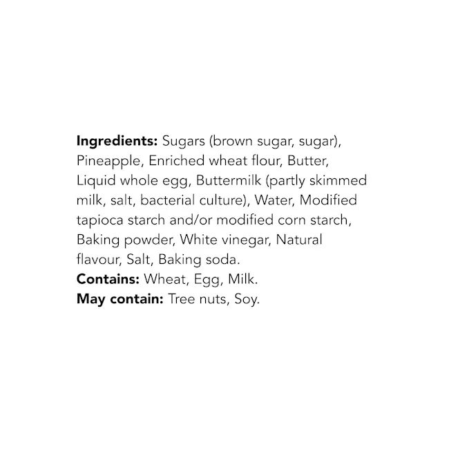 WFC 3810 NB ValueAdd PineappleUpsideDown Ingredients