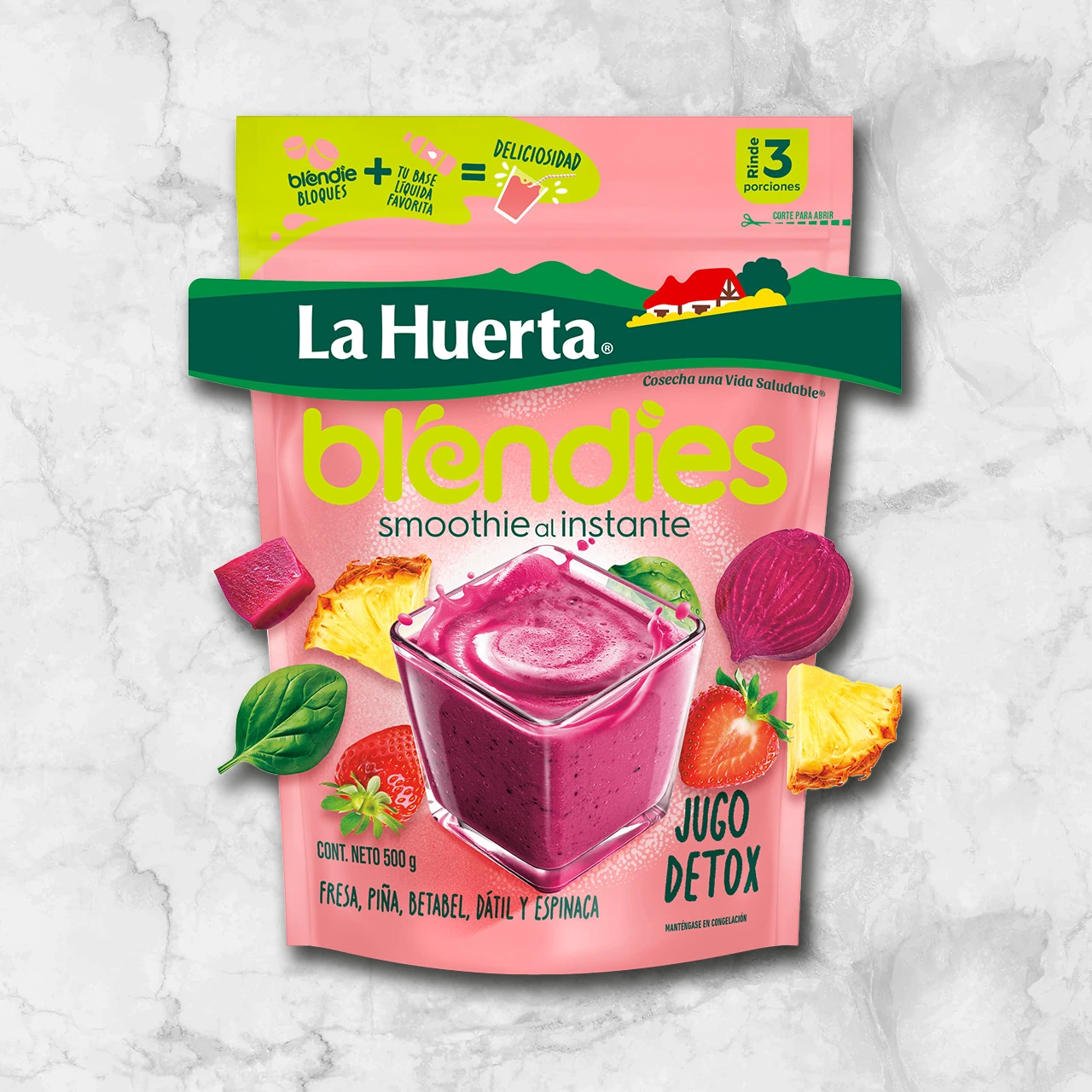 82462 WFMex Packaged BLENDIE DETOX LA HUERTA 500G Verduras