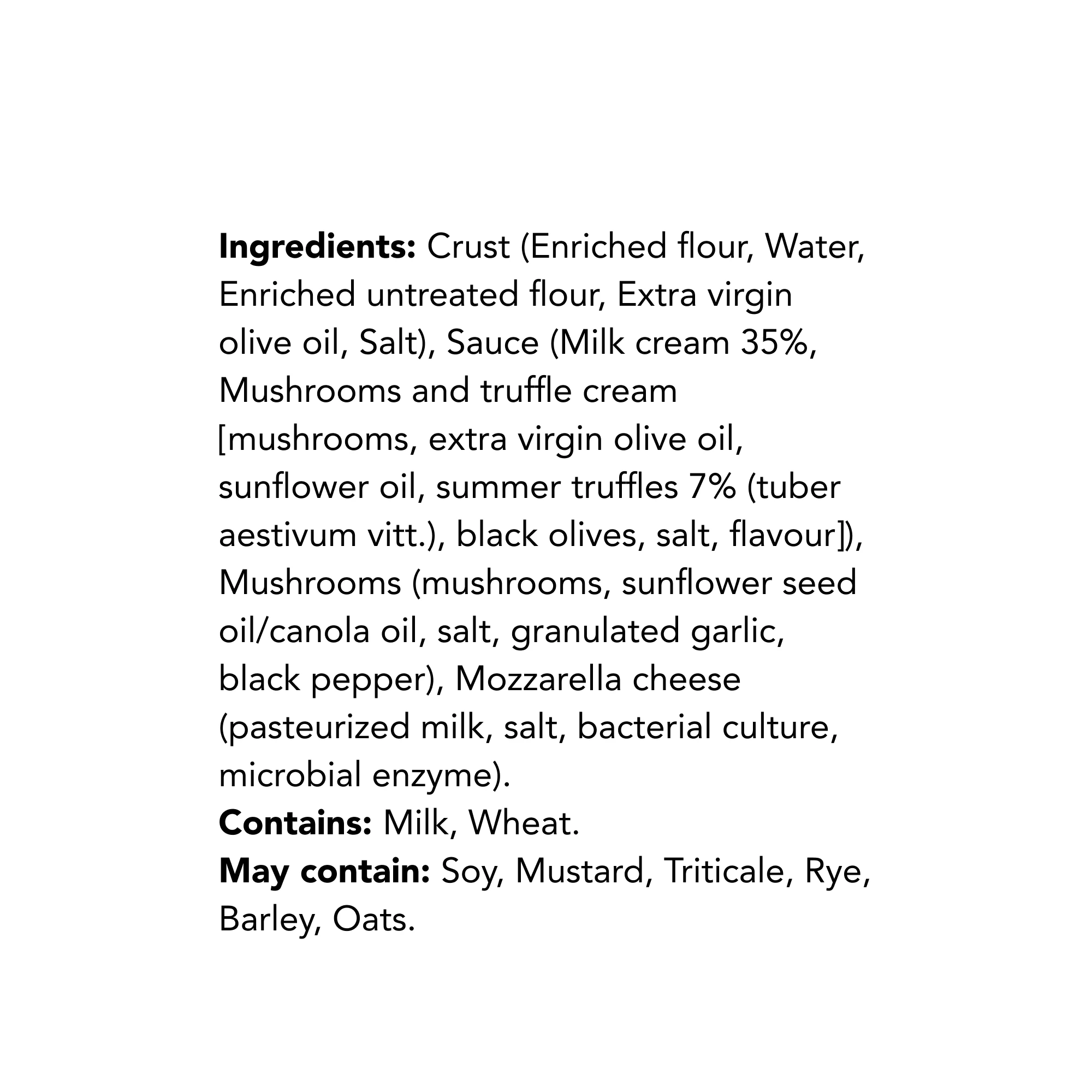 WFC 2520 NB ValueAdd PizzaMushroom Ingredients