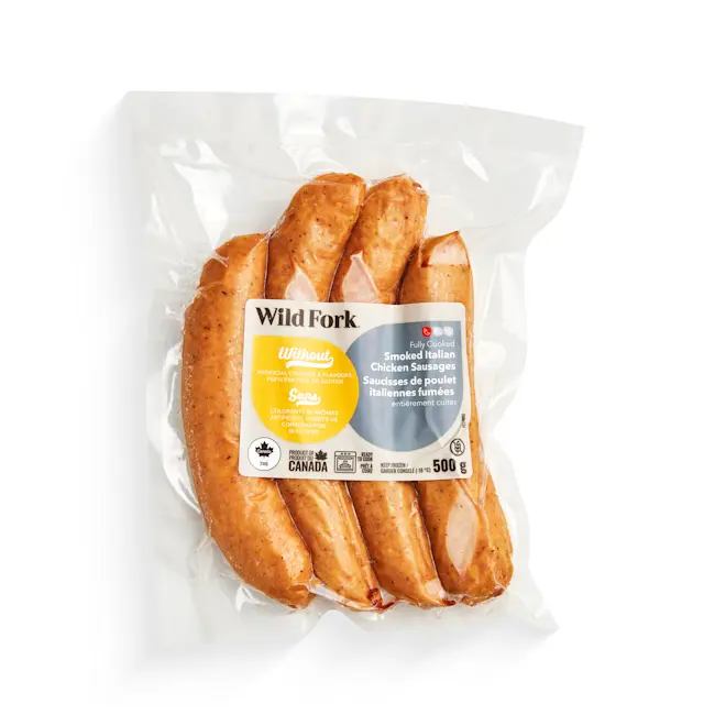 WFC 9092 Grounds Chicken Smoked Italian Style Fully Cooked Sausage PD