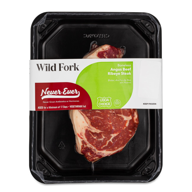 1303 WF PACKAGED USDA Choice ABF Angus Beef Ribeye Steak Beef