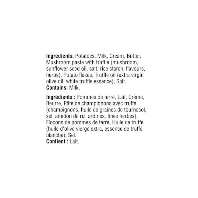 WFC 3317 ValueAdd TruffledMashPotatos Ingredients
