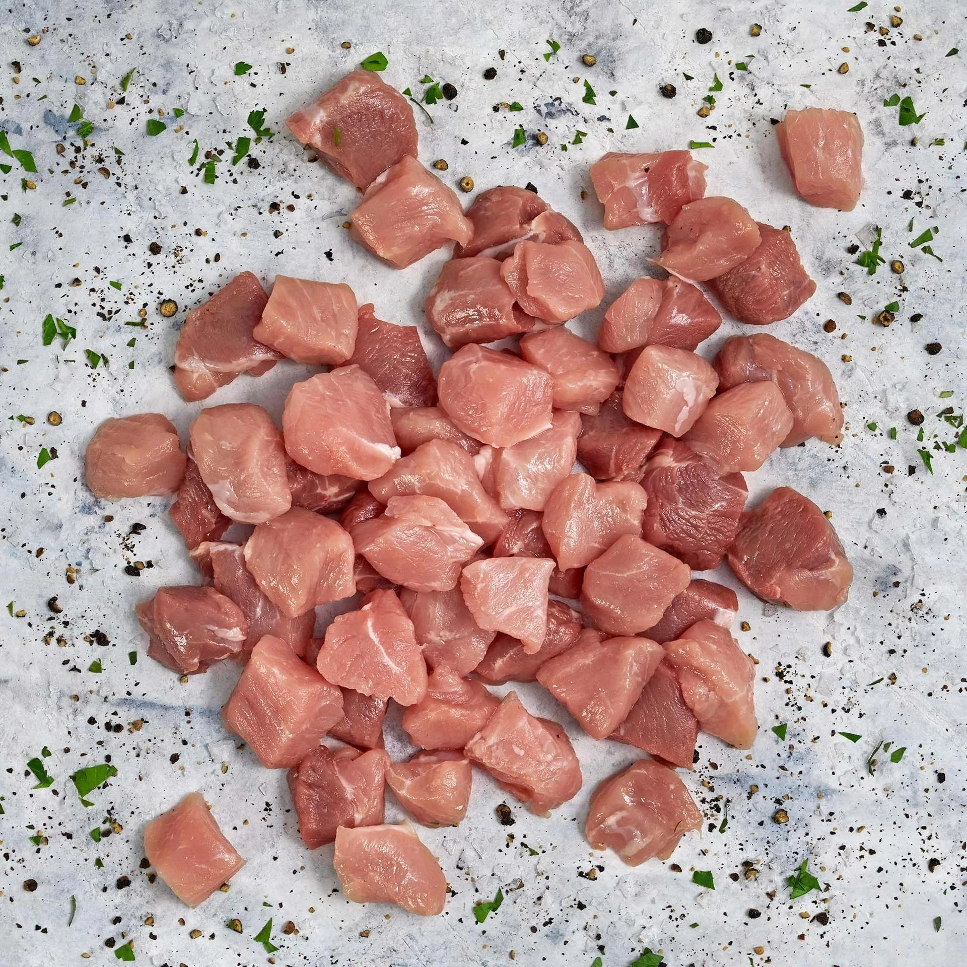 3209 WF Raw Pork Cubes Pork