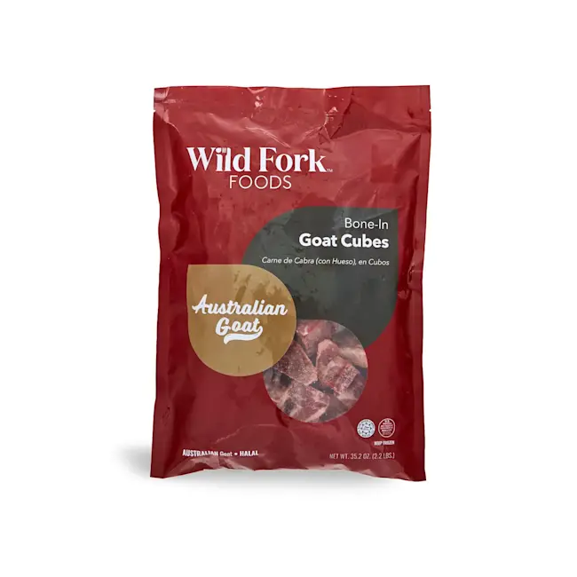 5615 WF Packaged Bone-In Goat Cubes Specialty meats