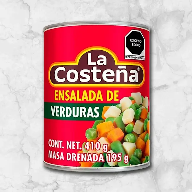 82131 WFMex Packaged LA COSTEÑA ENSALADA VERDURAS 24 410 G Secos