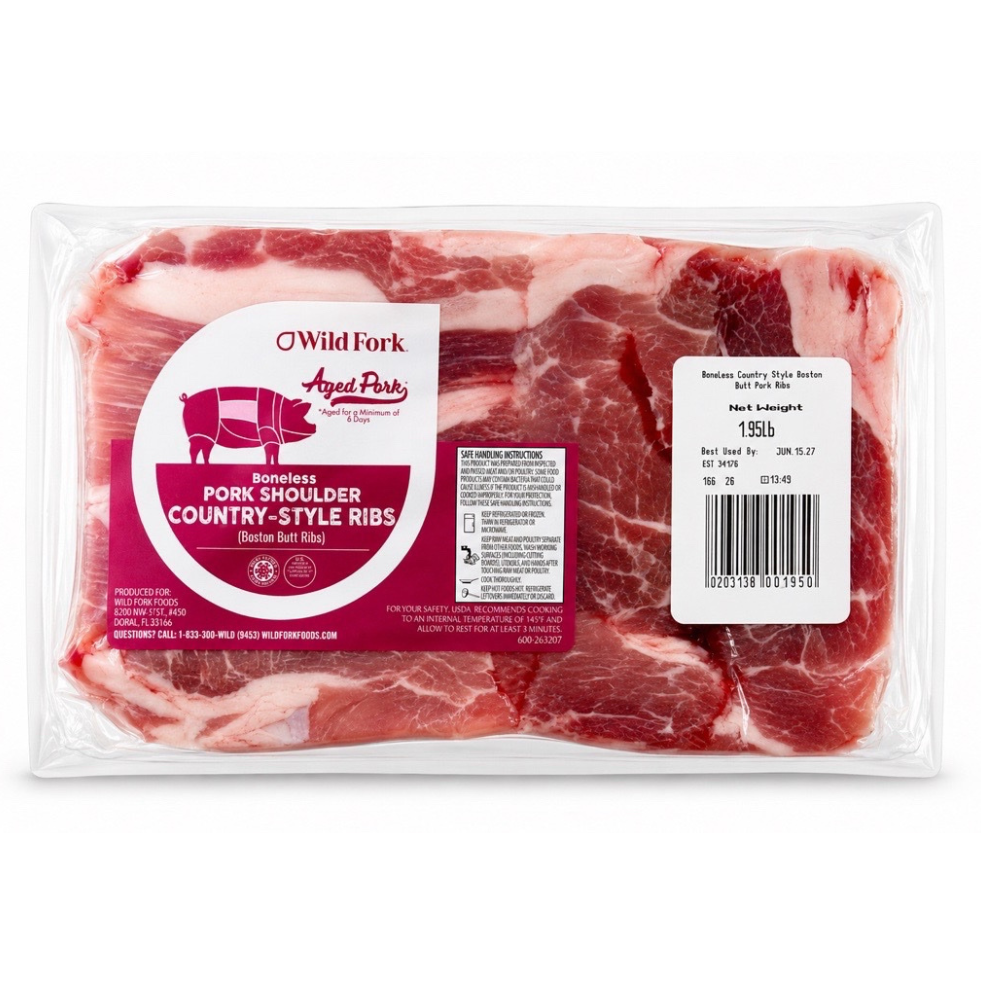 3540 PACKAGE P12 Pork Bl Country Sty Boston Butt Ribs