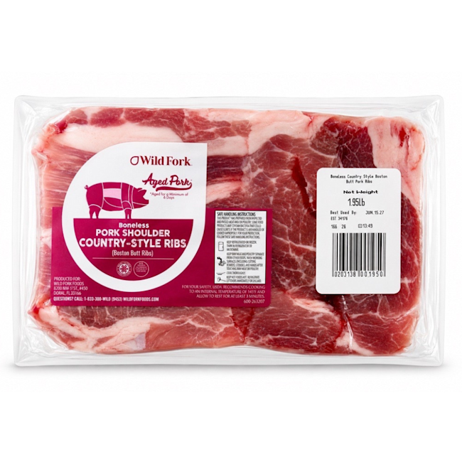 3540 PACKAGE P12 Pork Bl Country Sty Boston Butt Ribs