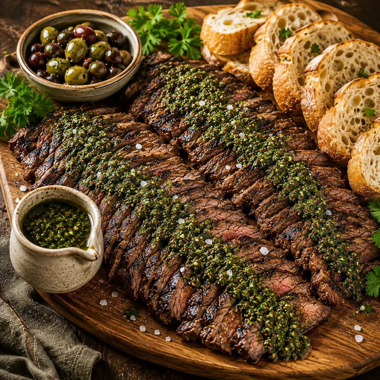 Chimichurri Skirt Steak Asado Platter