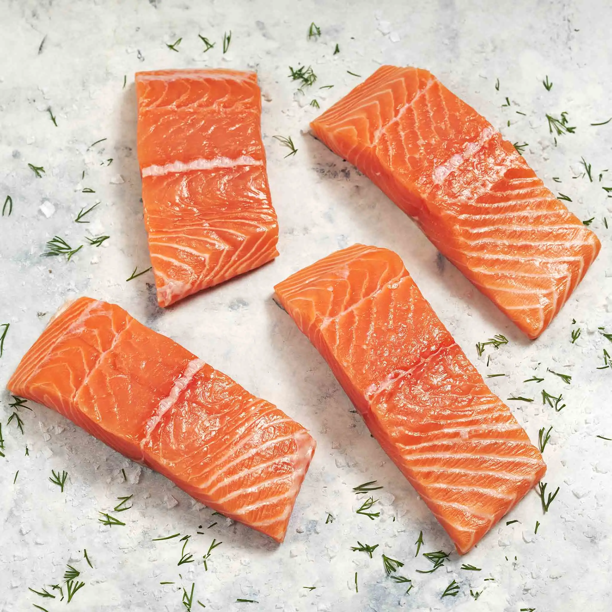 6141 WF Raw Skin-On Atlantic Salmon Fillets Seafood