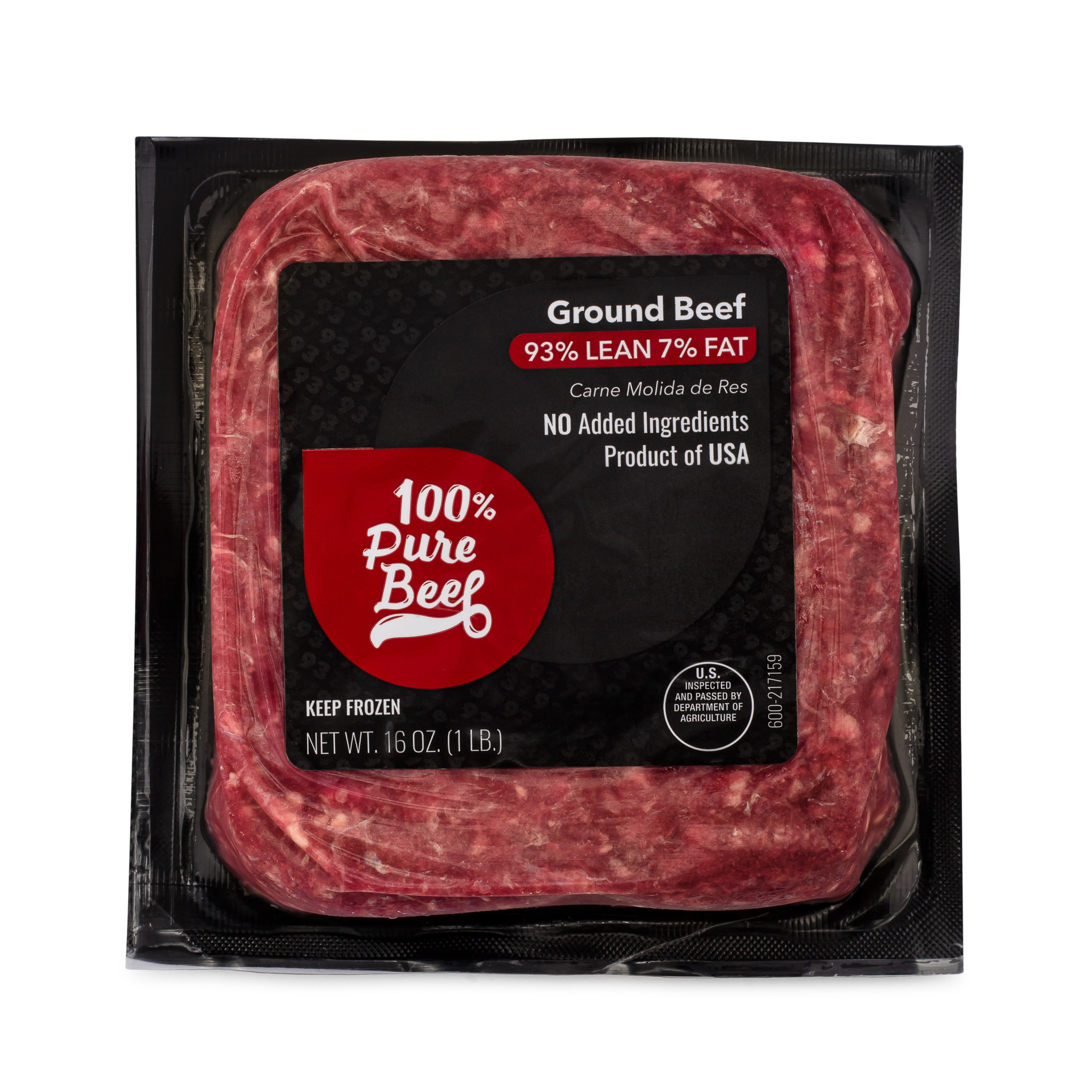 2655 WF PACKAGED Ground Beef 93- Lean - 1 LB Beef