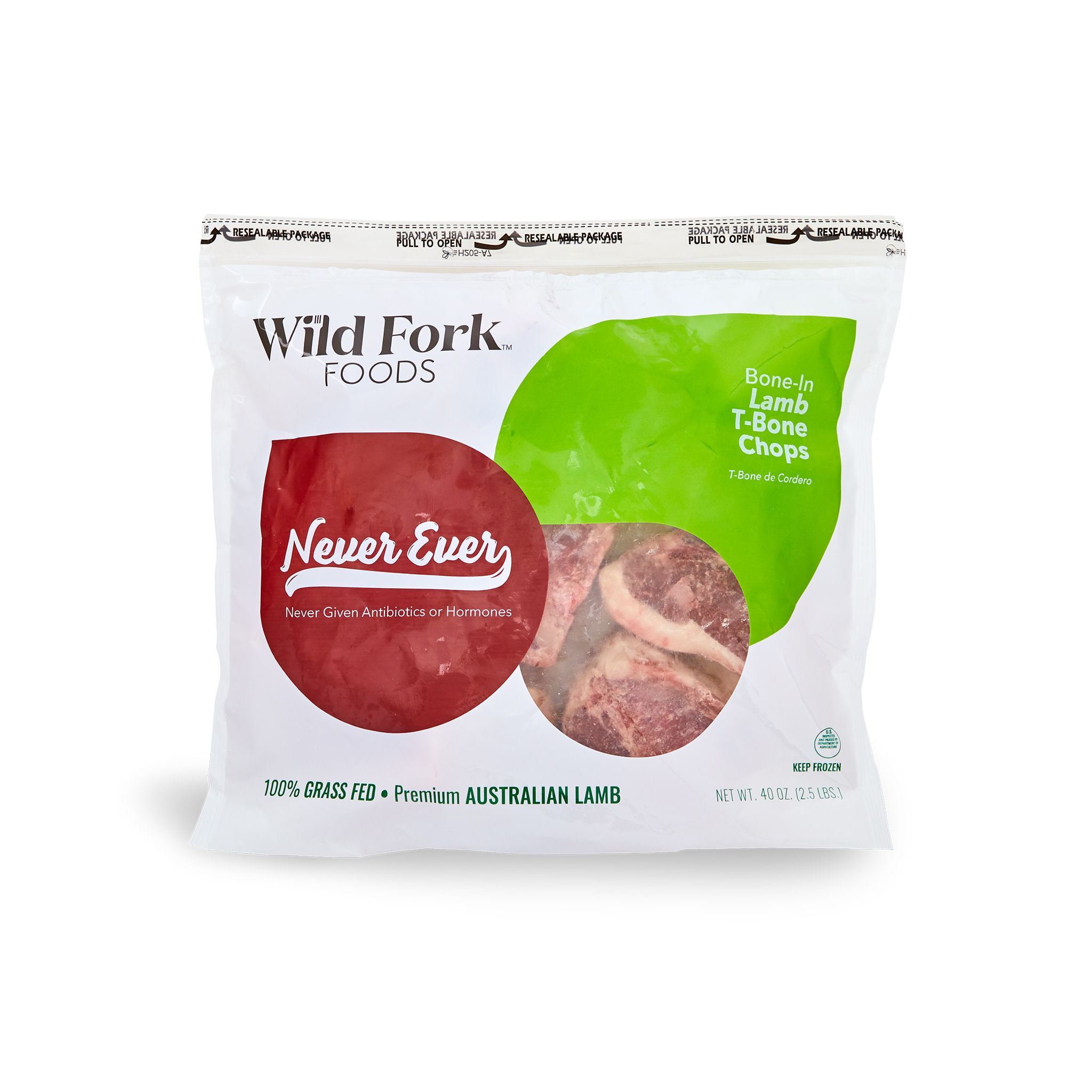 5104 WF PACKAGED Grass Fed Bone-In Lamb Loin Chops Lamb