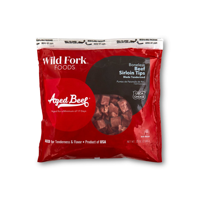 1167 WF PACKAGED Beef Sirloin Tips Beef