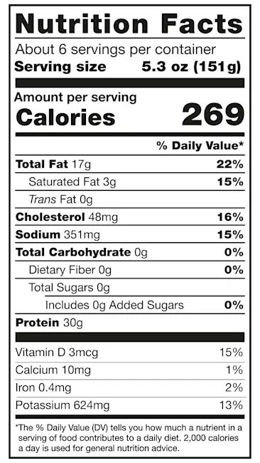 6319 - Skinless Atlantic Salmon Portions - NFT V1