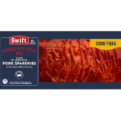 3602 WF PACKAGED St. Louis Ribs Kansas City-Style (Cook-In-Bag) Pork