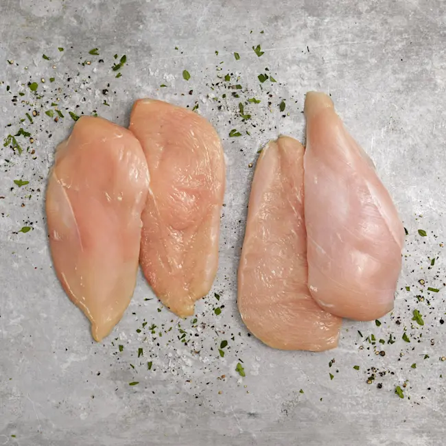 4303 WF Raw Organic Thin Sliced Chicken Breast Poultry