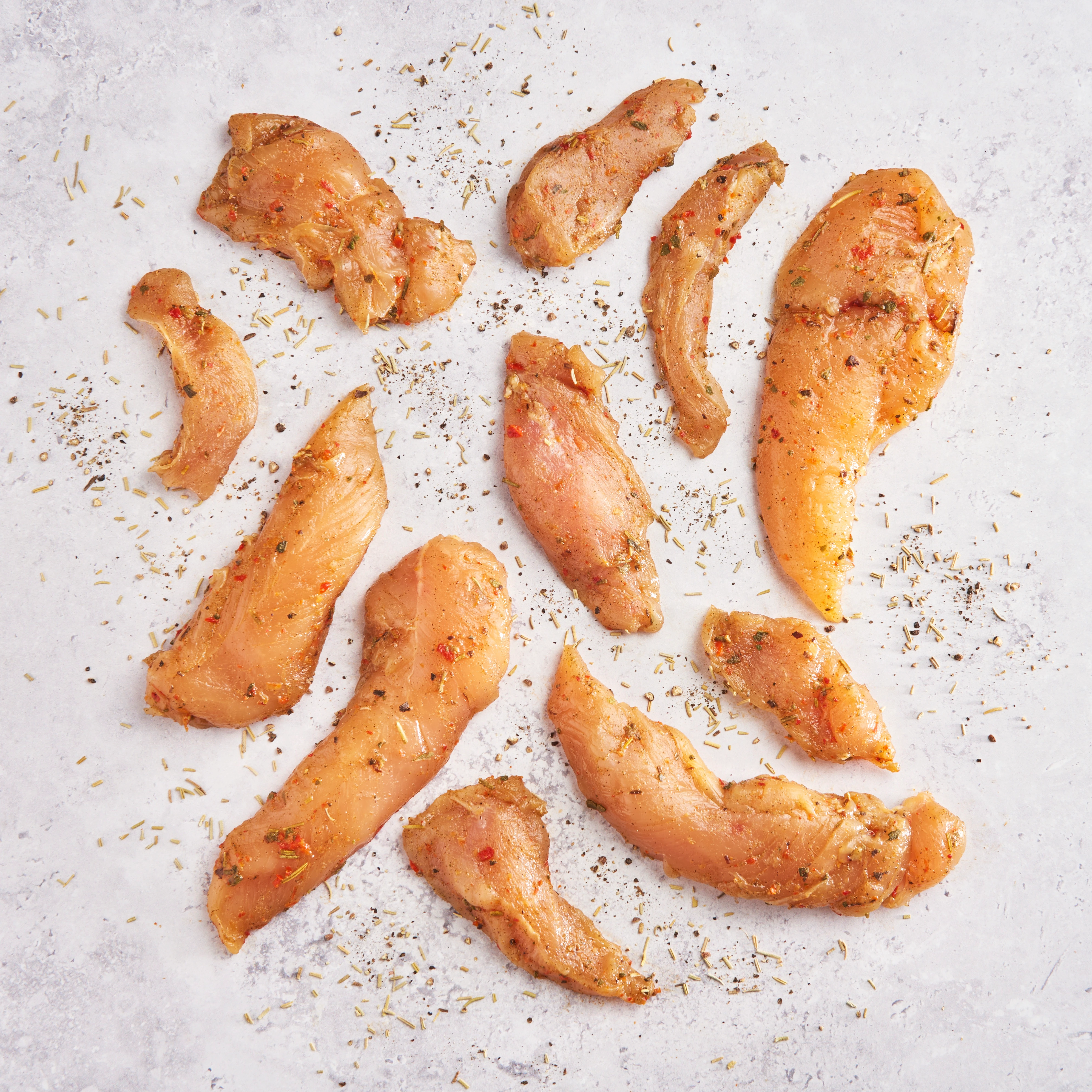 WFC 7024 7091 Chicken BreastStrips GarlicHerbed RAW