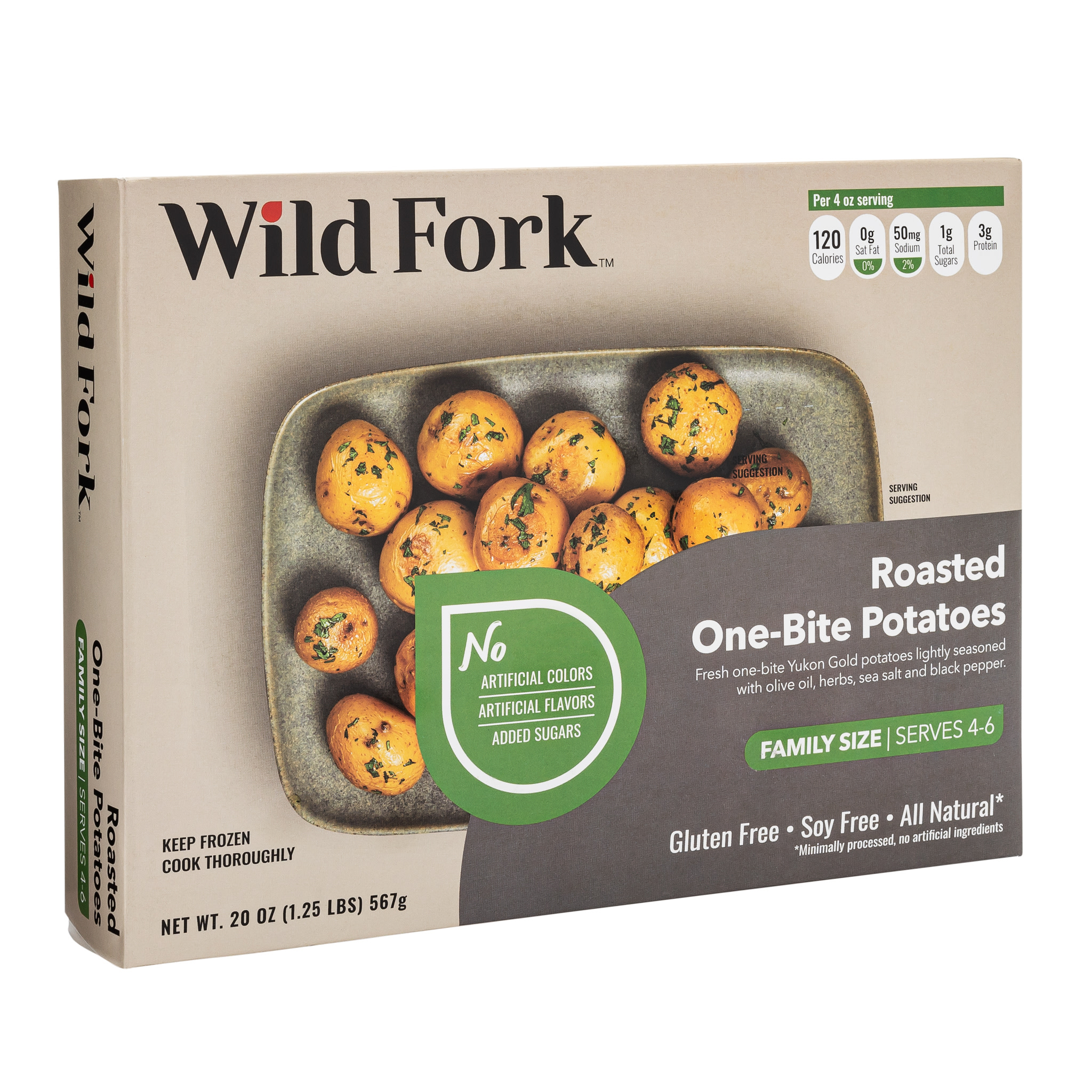 8052 WF PACKAGED Roasted One Bite Yukon Potatoes - Family Size READY MEALS