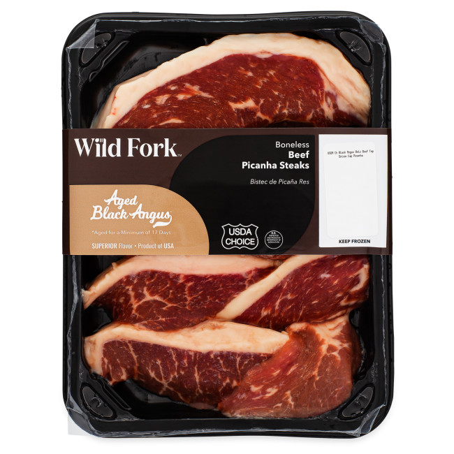 1210 WF PACKAGED USDA Choice Black Angus Beef Picanha Steaks Beef
