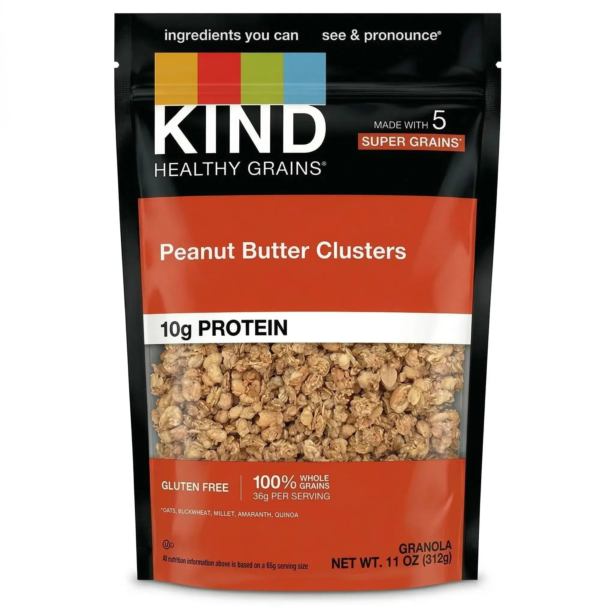9557 - Kind Clusters Peanut Butter Whlgrn Bag - FRONT