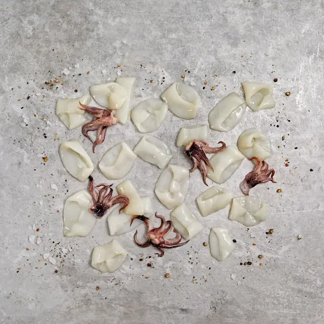 6407 WF Raw Calamari Rings Tentacles 