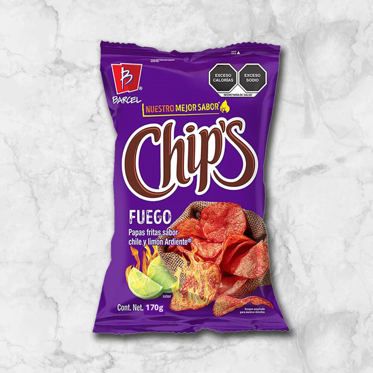 82454 WFMex Packaged BARCEL CHIPS FUEGO 170G Abarrotes