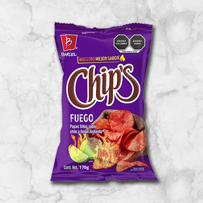 82454 WFMex Packaged BARCEL CHIPS FUEGO 170G Abarrotes