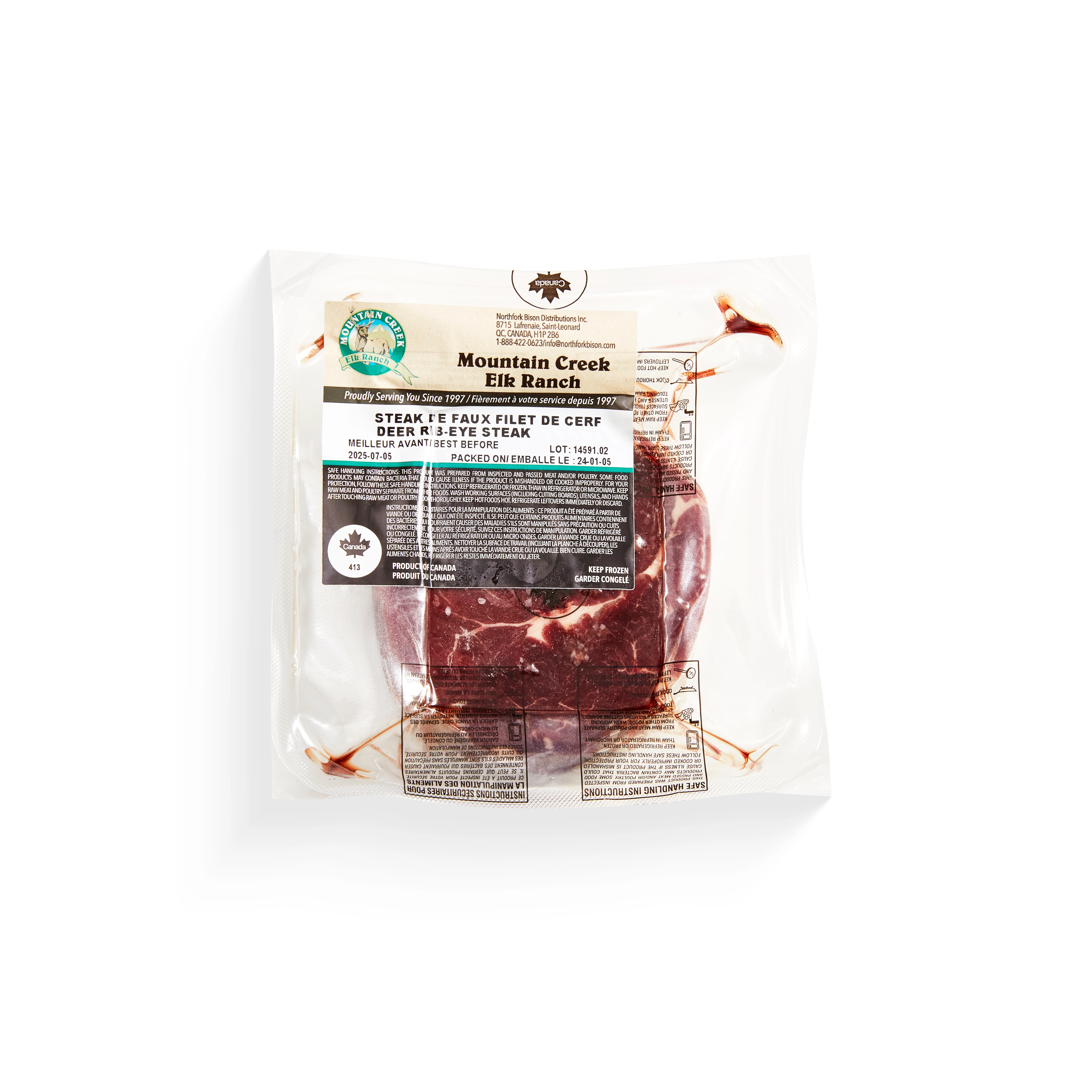 WFC 8265 Venison RibEye Meat PD