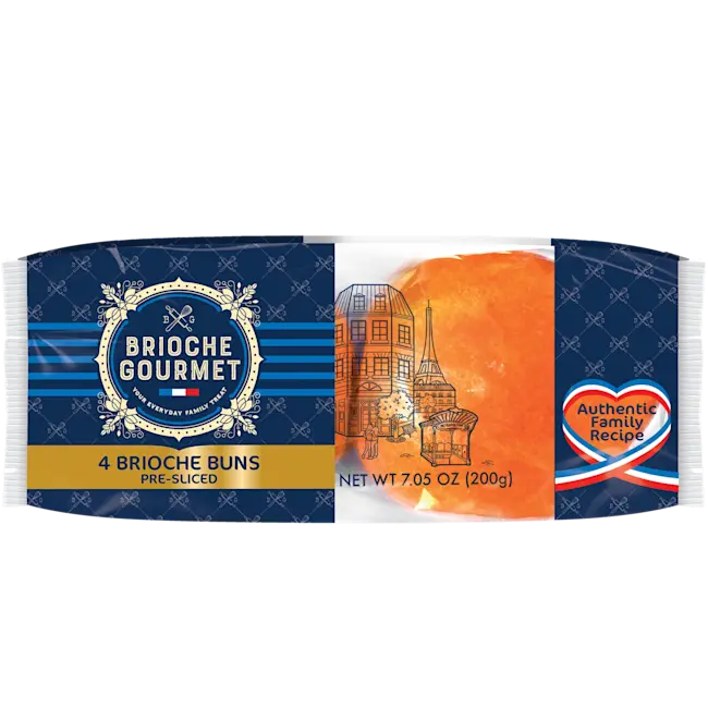 7366 PACKAGE Brioche Burger Buns - Brioche Gourmet