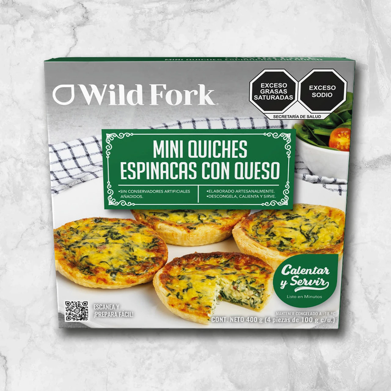 MINI QUICHES DE ESPINACAS CON QUESO