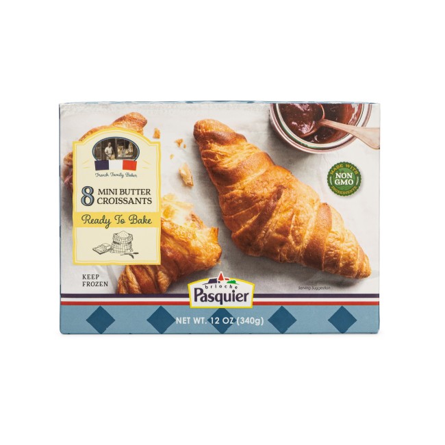 7179 WF PACKAGED Mini Butter Croissants - brioche Pasquier Desserts and Breads