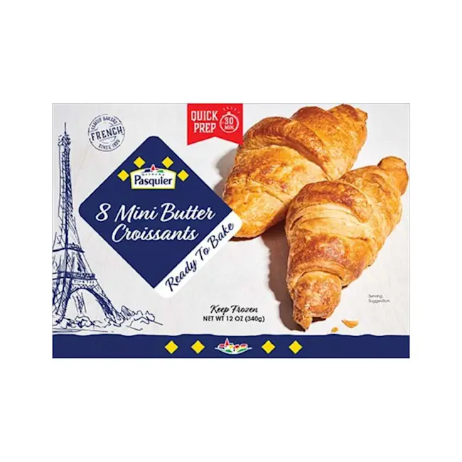 7179 WF PACKAGED Mini Butter Croissants - brioche Pasquier Desserts and Breads