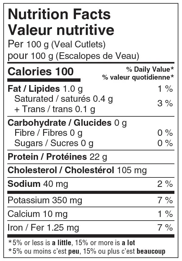 WFC 6600 NB Veal Cutlets NFT