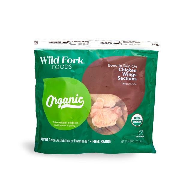 4307 WF PACKAGED Organic Chicken Wing Sections Poultry