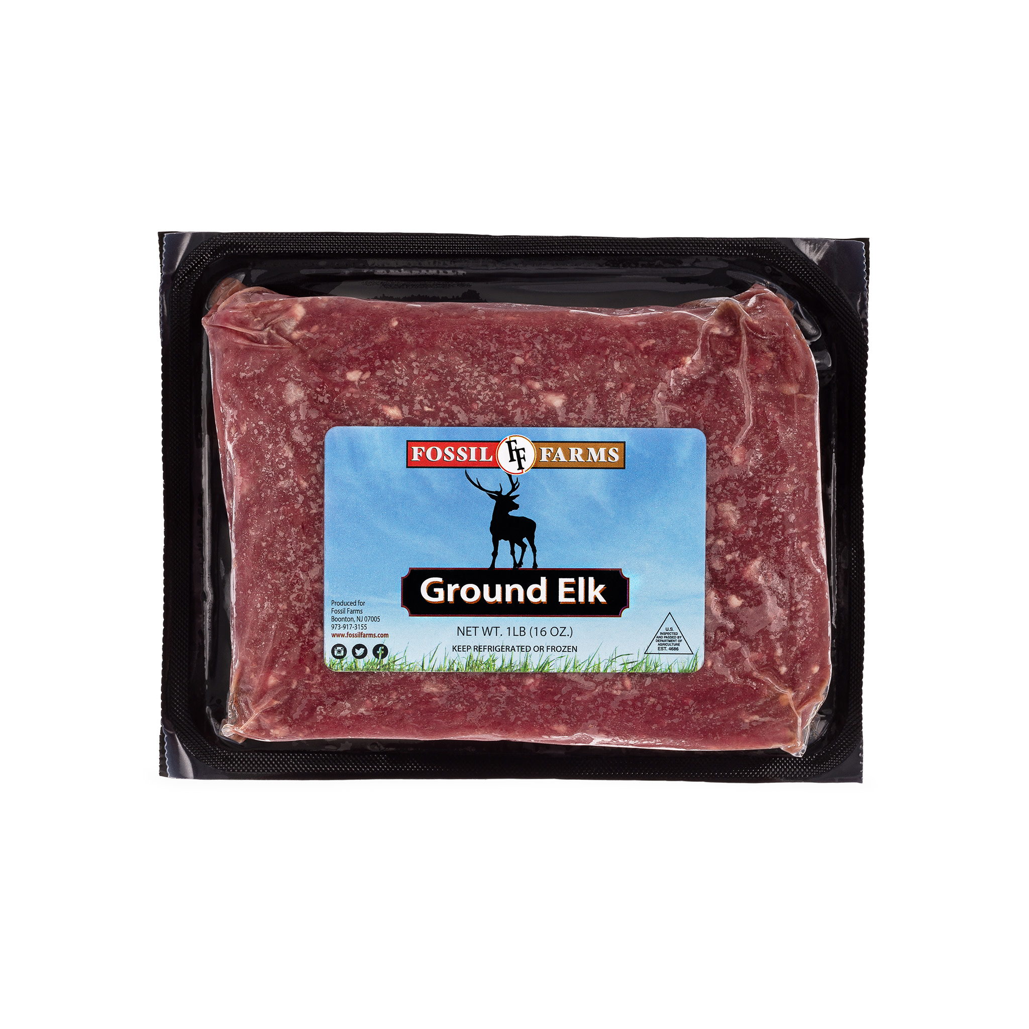 5705 WF PACKAGED Ground Elk 90- Lean - 1 LB Specialty Meat