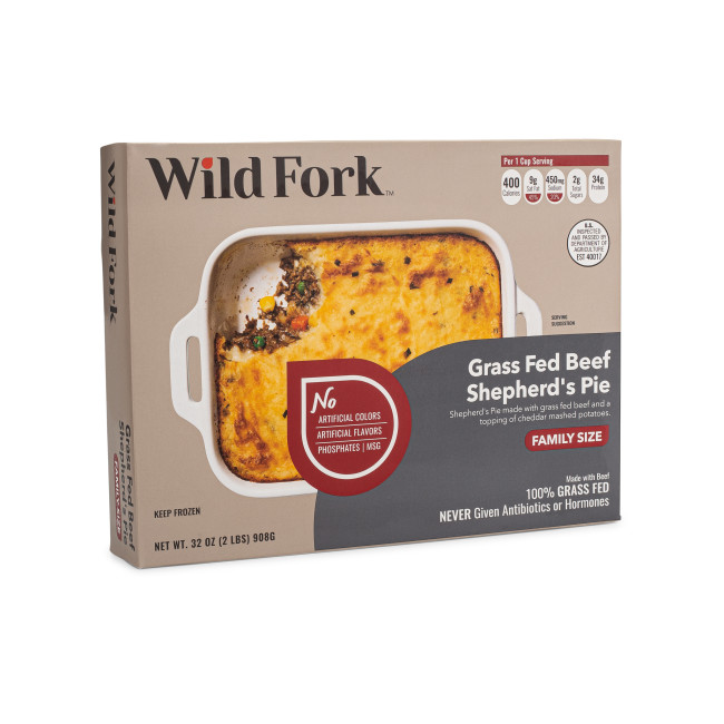 8080 WF PACKAGED SHEPHERDS PIE GRASS FED - FAMILY SIZE READY MEAL