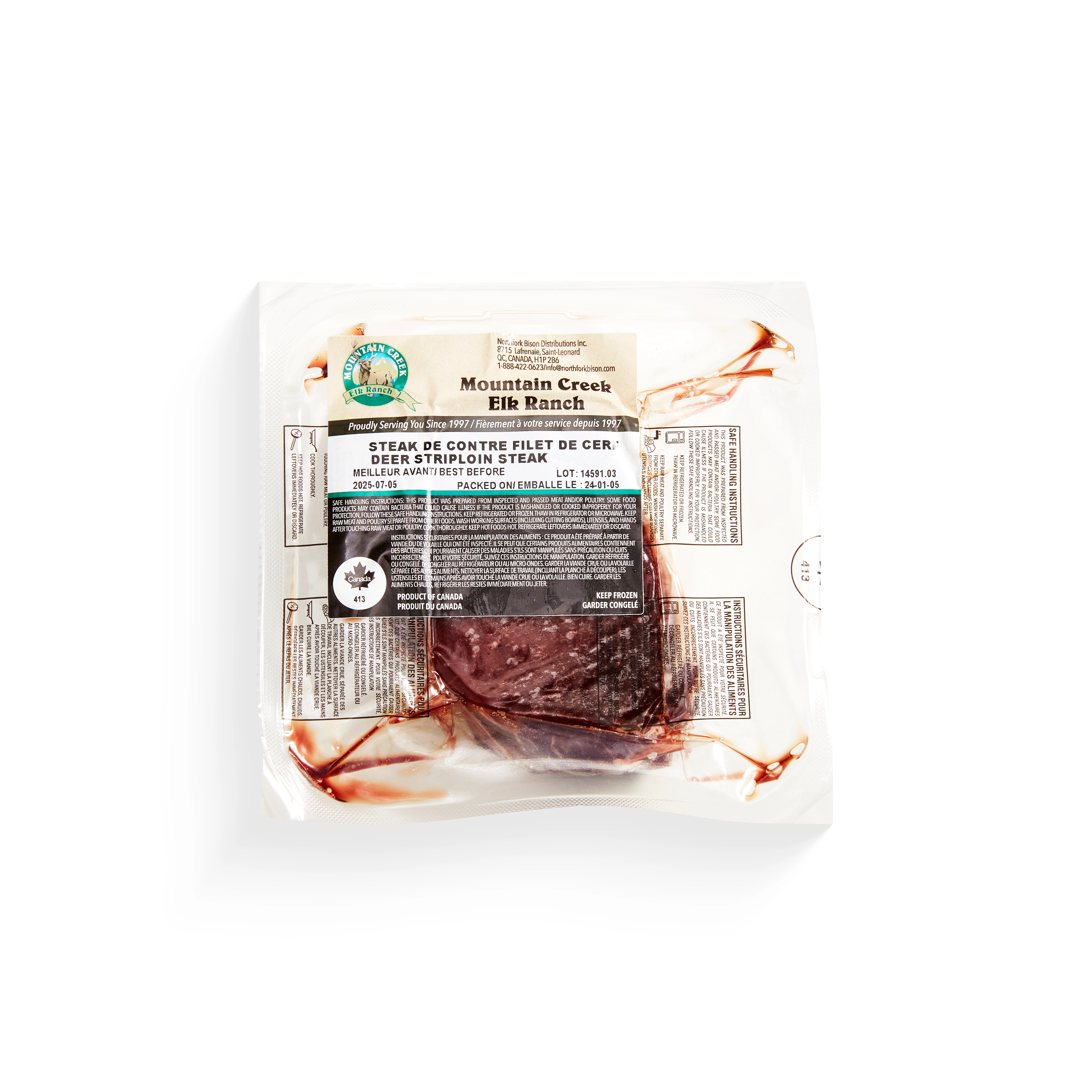 WFC 8264 Venison Striploin Meat PD 4750
