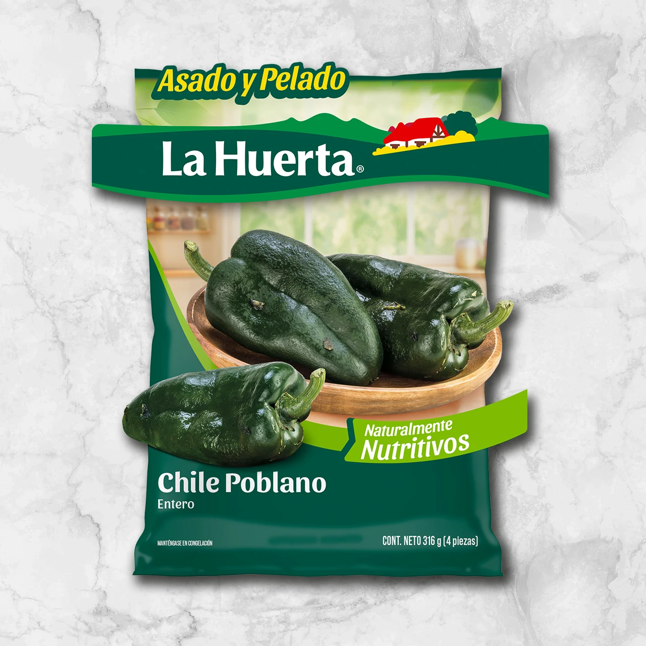 80344 WFMex Packaged Chiles Poblanos para Rellenar Verduras