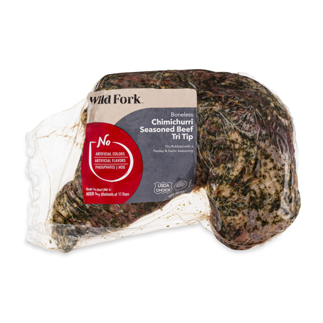 1910 WF PACKAGED USDA CHOICE BEEF CHIMICHURRI SEASONED TRI-TIP BEEF