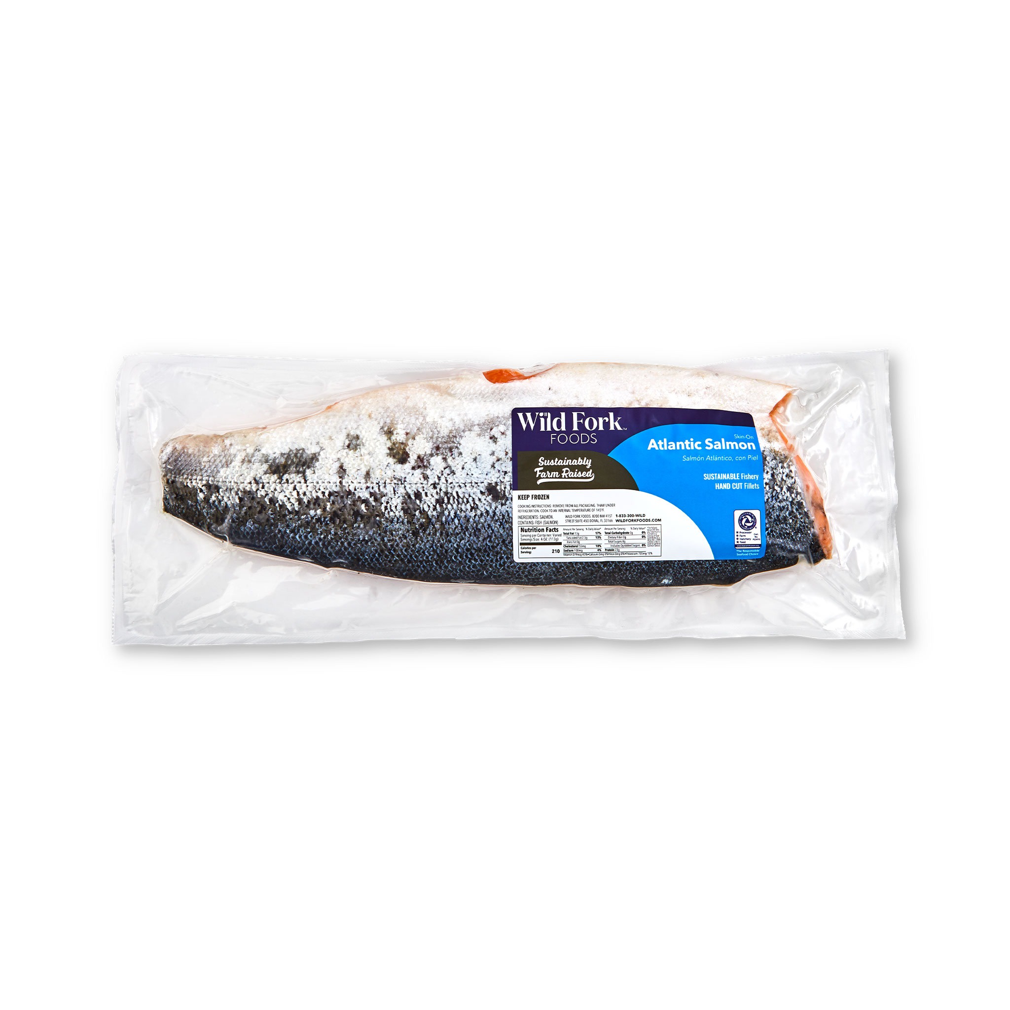 6036 WF PACKAGED Skin-On Whole Atlantic Salmon Seafood