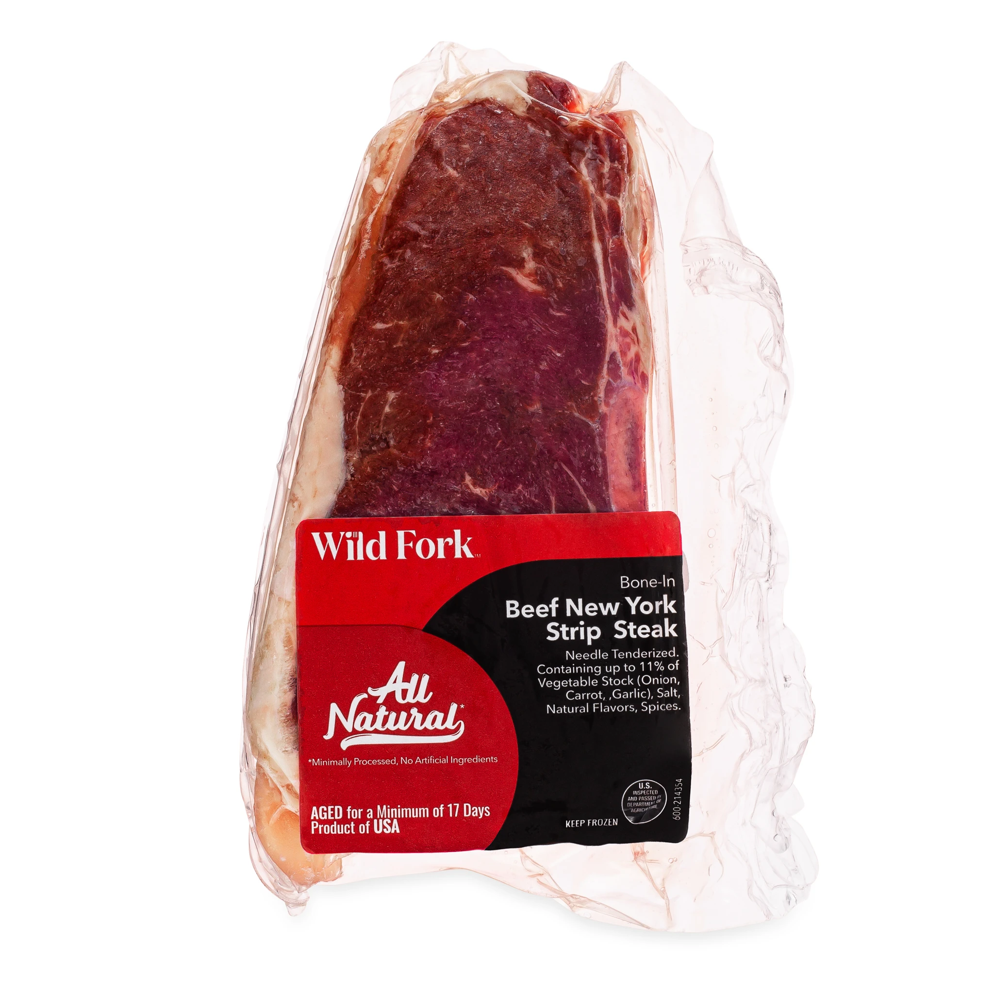 1707 WF PACKAGED Bone-In NY Strip Steak Inspected* Beef