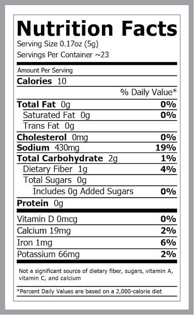 7092 WF NFT blackened seasoning 4 oz bottle