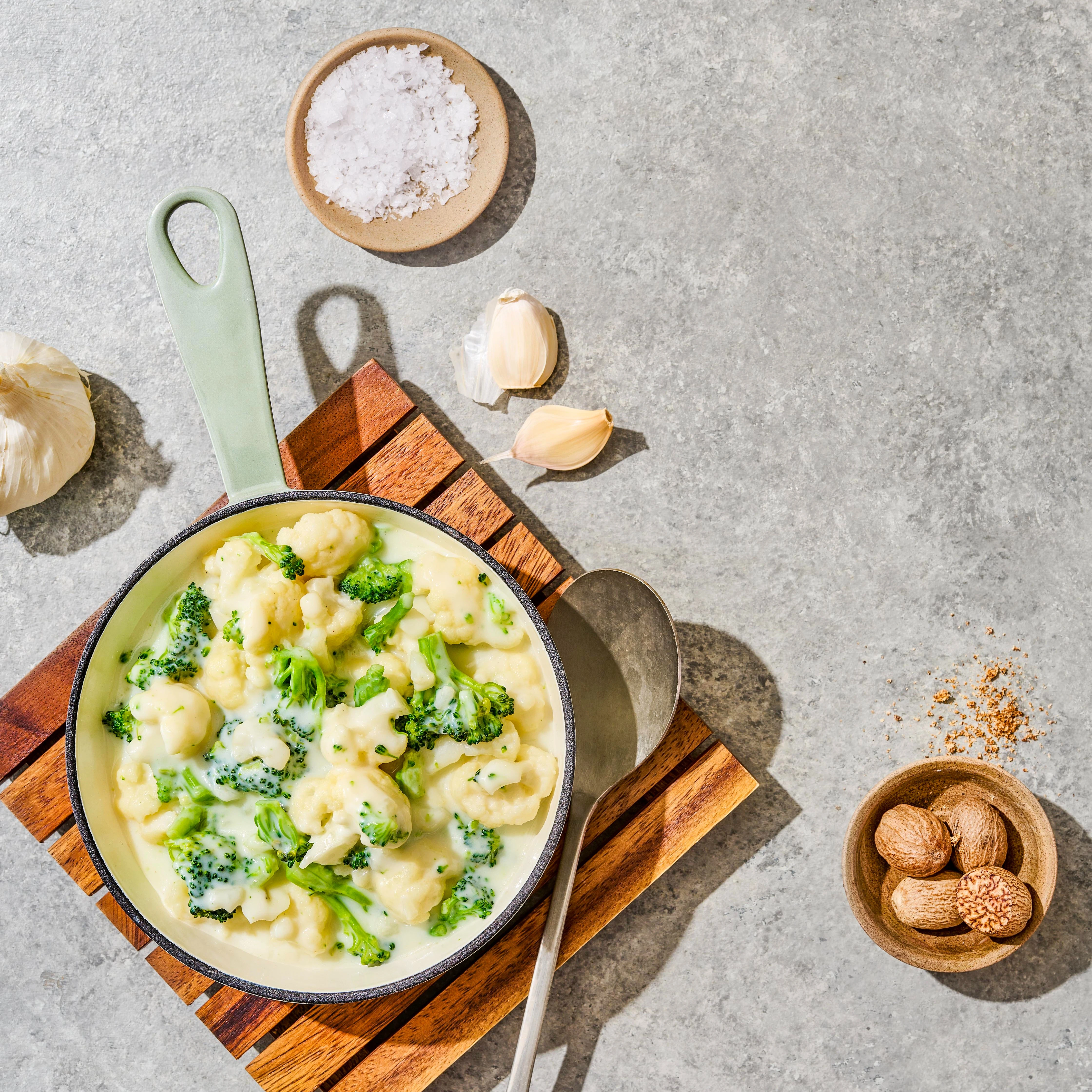 8114 RAW Cheesy Broccoli and Cauliflower Bake