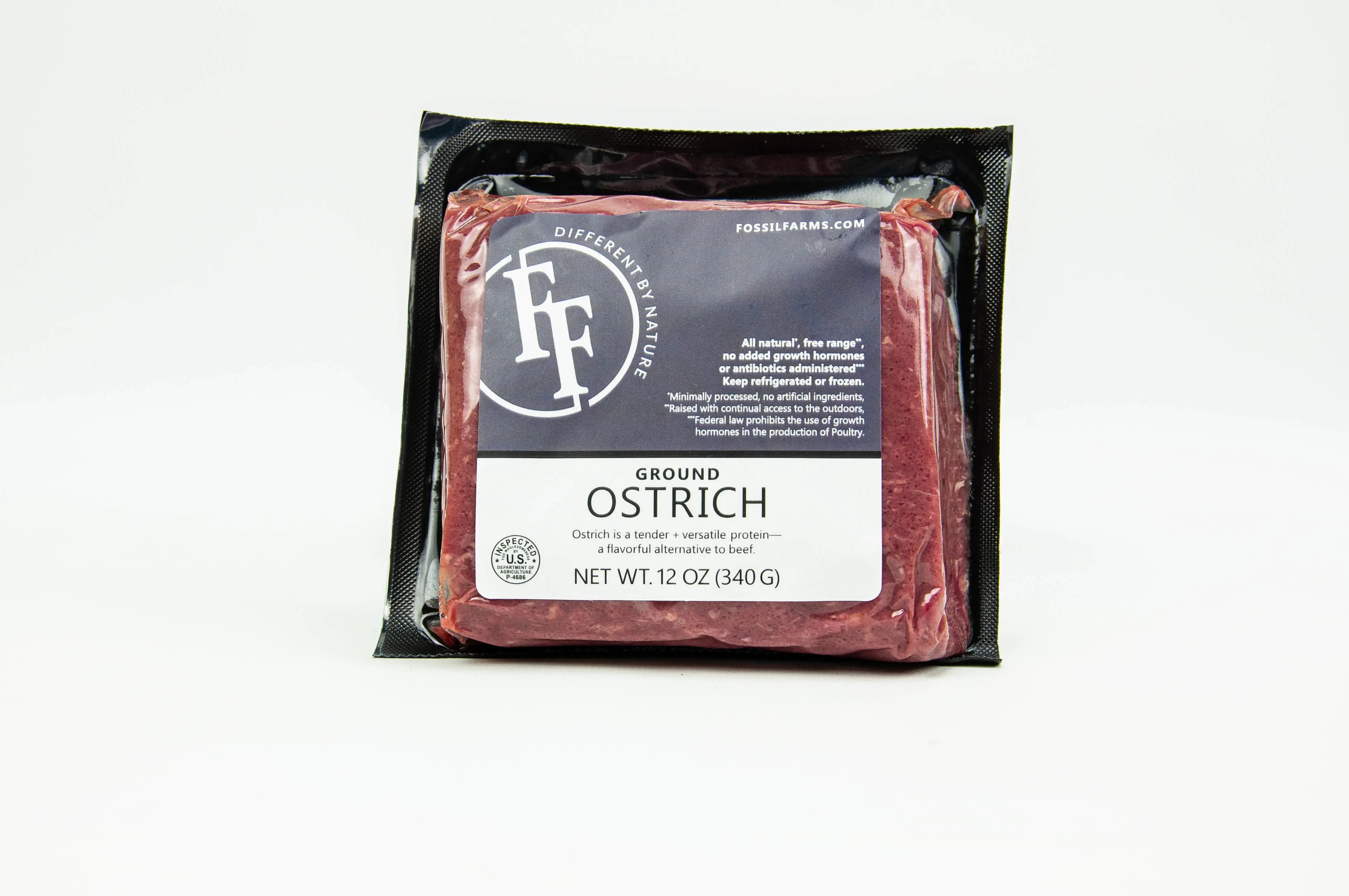 5708 WF PACKAGED Ground Ostrich 90- Lean - 0.75 LB Specialty Meat
